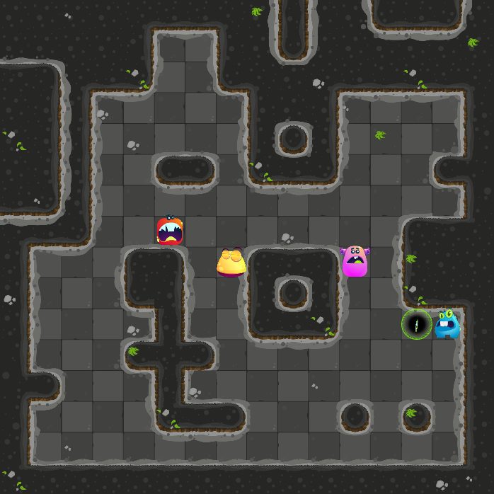 Solved: Roland stands on the exit.