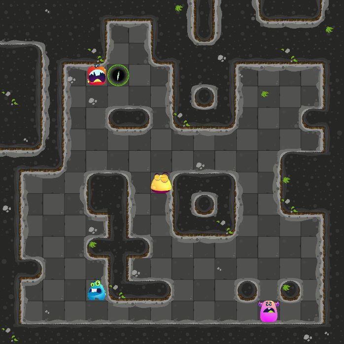 Solved: Roland stands on the exit.