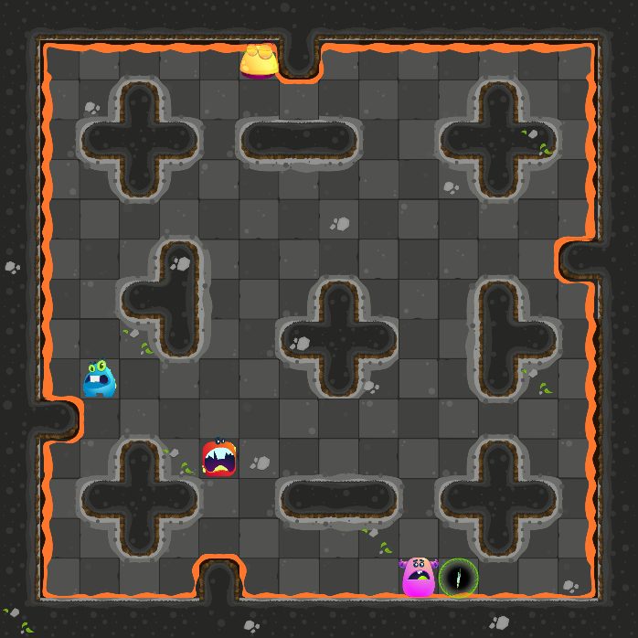 Solved: Roland stands on the exit.